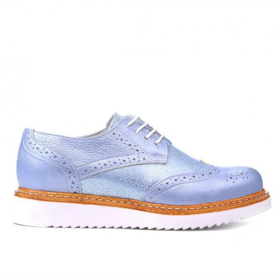 Pantofi casual dama 663-1 bleu sidef combinat Pantofi casual dama 663-1 bleu sidef combinat