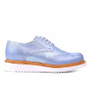 Pantofi casual dama 663-1 bleu sidef combinat