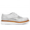 Pantofi casual dama 663-1 alb sidef combinat