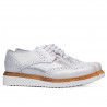 Pantofi casual dama 663-1 alb sidef combinat