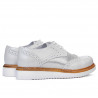 Pantofi casual dama 663-1 alb sidef combinat