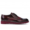 Pantofi casual barbati 831 lac bordo combinat
