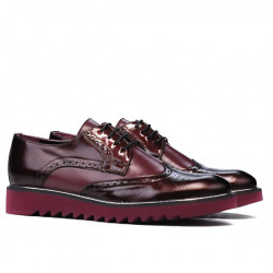 Pantofi casual barbati 831 lac bordo combinat