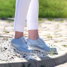 Pantofi casual dama 663-1 bleu sidef combinat