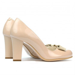Pantofi eleganti dama 1245 lac ivoriu combinat