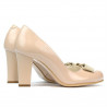Pantofi eleganti dama 1245 lac ivoriu combinat