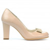 Pantofi eleganti dama 1245 lac ivoriu combinat