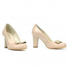 Pantofi eleganti dama 1245 lac ivoriu combinat