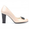 Pantofi eleganti dama 1245 lac ivoriu+negru
