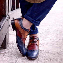 Pantofi casual / eleganti barbati 874 indigo+maro