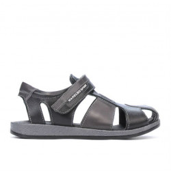 Sandale copii 324 negru+gri