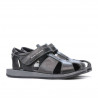 Sandale copii 324 negru+gri