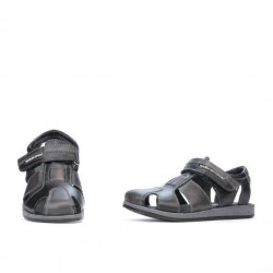 Sandale copii 324 negru+gri