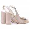 Sandale dama 1267 lac ivoriu combinat