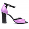 Sandale dama 1266 lac mov+negru