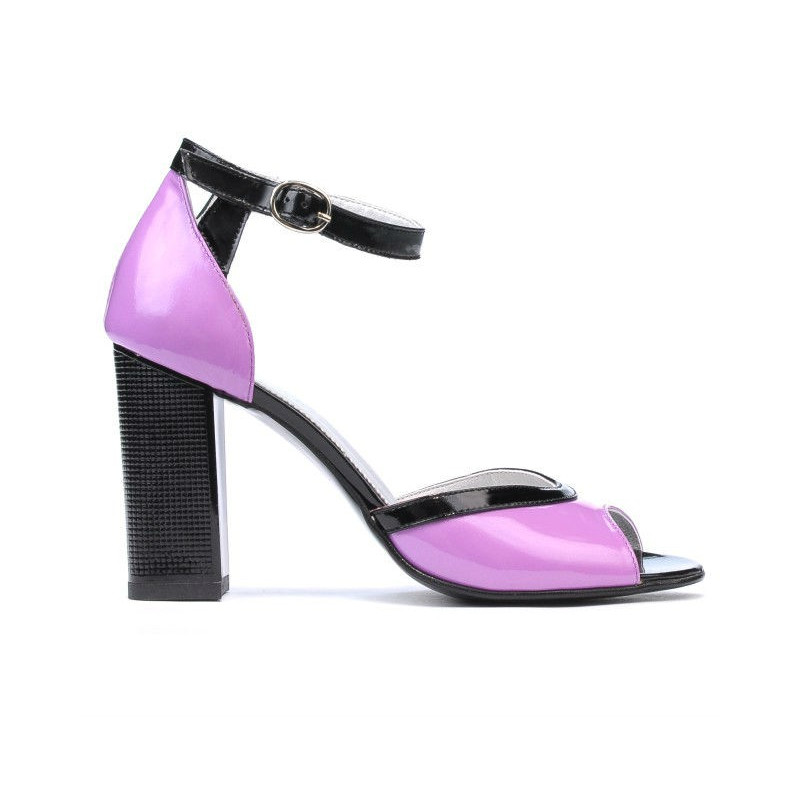 Sandale dama 1266 lac mov+negru