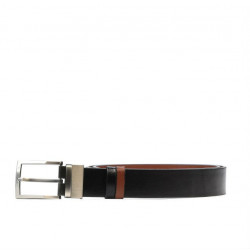 Curea barbati 08b bicolor biz negru+maro