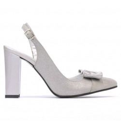 Sandale dama 1267 gri antilopa combinat