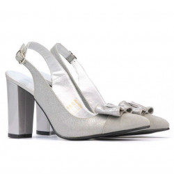 Sandale dama 1267 gri antilopa combinat