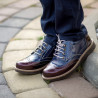 Pantofi copii 154 lac bordo combinat
