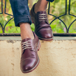 Pantofi casual barbati 873 bordo