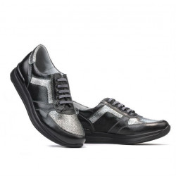 Pantofi sport dama 694 negru combinat
