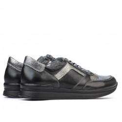 Pantofi sport dama 694 negru combinat