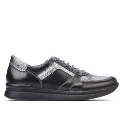 Pantofi sport dama 694 negru combinat