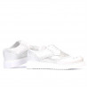 Pantofi casual dama 663-2 alb sidef combinat