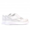 Pantofi casual dama 663-2 alb sidef combinat