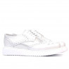 Pantofi casual dama 663-2 alb sidef combinat