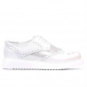 Pantofi casual dama 663-2 alb sidef combinat