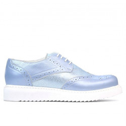 Pantofi casual dama 663-2 bleu sidef combinat
