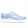 Pantofi casual dama 663-2 bleu sidef combinat