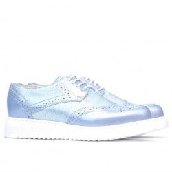 Pantofi casual dama 663-2 bleu sidef combinat