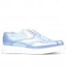 Pantofi casual dama 663-2 bleu sidef combinat