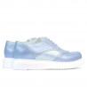 Pantofi casual dama 663-2 bleu sidef combinat