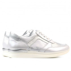 Pantofi sport dama 694 alb sidef combinat