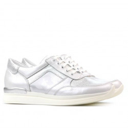 Pantofi sport dama 694 alb sidef combinat