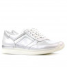 Pantofi sport dama 694 alb sidef combinat