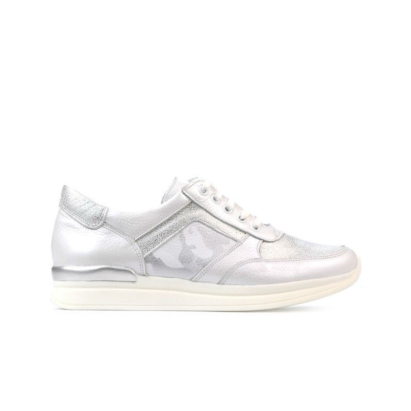 Pantofi sport dama 694 alb sidef combinat