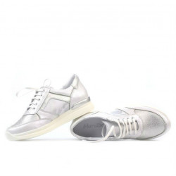 Pantofi sport dama 694 alb sidef combinat