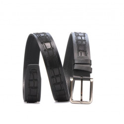Curea barbati 18b negru+croco negru