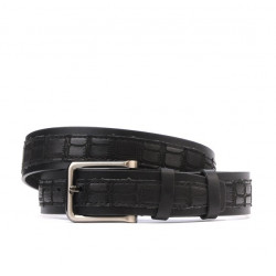 Curea barbati 18b negru+croco negru