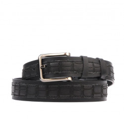 Curea barbati 18b negru+croco negru