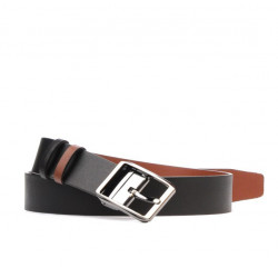 Curea barbati 09b bicolor negru+maro deschis