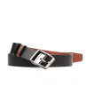 Curea barbati 09b bicolor negru+maro deschis