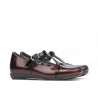 Pantofi copii mici 62c lac bordo+negru