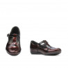 Pantofi copii mici 62c lac bordo+negru