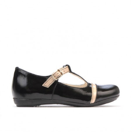 Pantofi copii mici 62c lac negru+bej